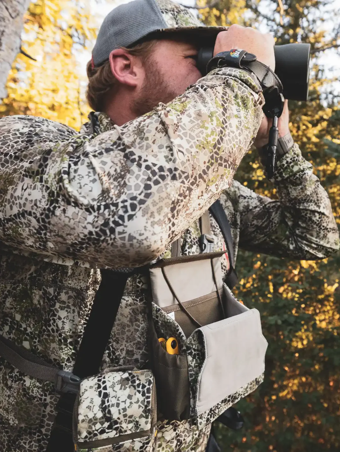 Detail view of insulated hunting jacket
